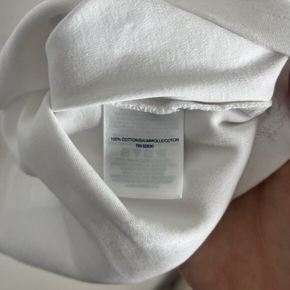 Lands End Size Large White Round Neck Cotton Tank Top - Picture 5 of 5